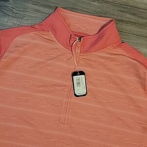 Johnnie-O Golf Apex Performance Quarter-Zip Mens Small Taffy Pullover NEW $128